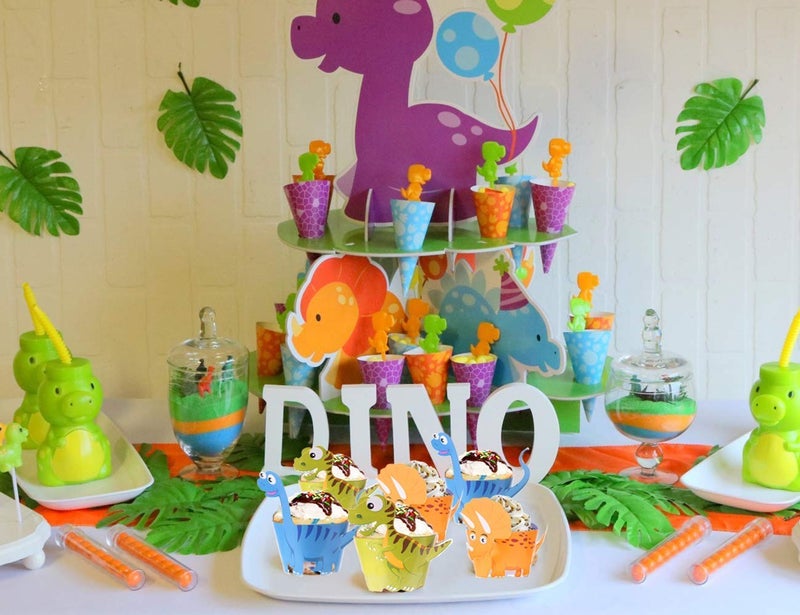 CCINEE Dinosaur Birthday Party Cupcake Wrappers 48 pcs Kids Birthday Party Supplies by CCINEE - Image 5
